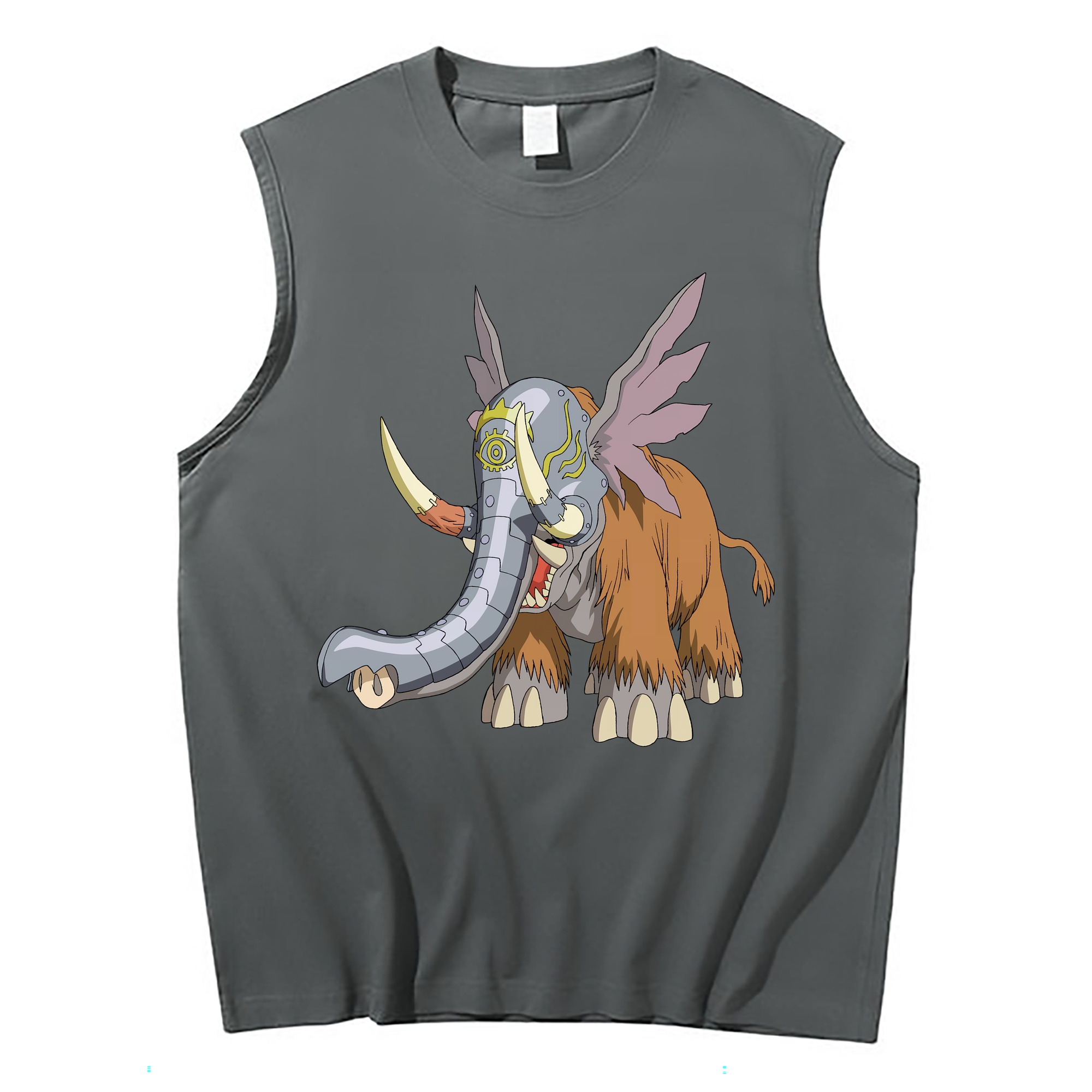 （画像用） Digimon デジタルモンスター/デジモン コットン100％タンクトップ（フロントプリント）